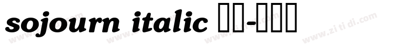 sojourn italic 字体字体转换